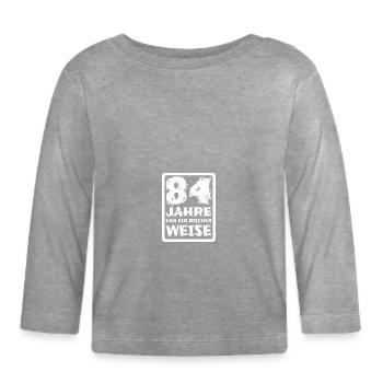 Proverbe 84 - T-shirt manches longues bio Bébé - gris chiné - Devant