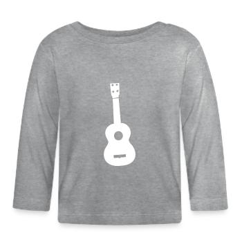 guitare - T-shirt manches longues bio Bébé - gris chiné - Devant