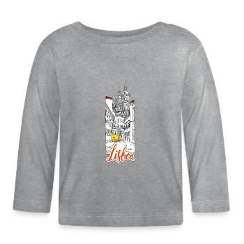 Lisbonne - T-shirt manches longues bio Bébé - gris chiné - Devant
