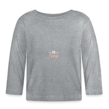 Nurse in the emergency room - Organic Baby Long Sleeve T-Shirt - heather grey - Front