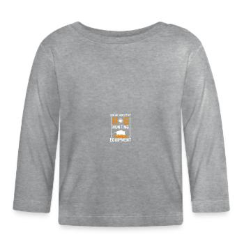 Hog Hunter Schweinejagd - Baby Bio-Langarmshirt - Grau meliert - Vorne
