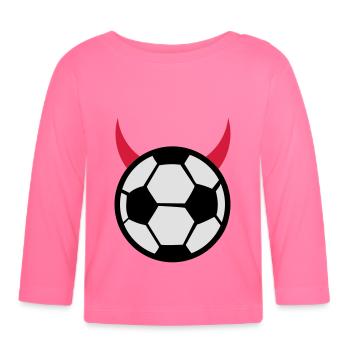 football - T-shirt manches longues bio Bébé - rose azalée - Devant