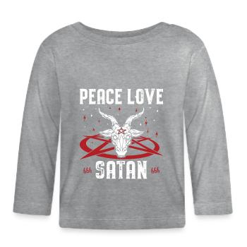 Satan - Organic Baby Long Sleeve T-Shirt - heather grey - Front