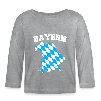 Land libre de Bavière Bavière - T-shirt manches longues bio Bébé - gris chiné - Devant