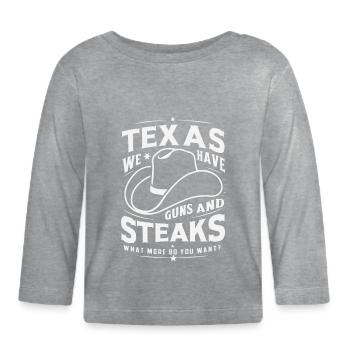 Texas State Texans Texas - Organic Baby Long Sleeve T-Shirt - heather grey - Front