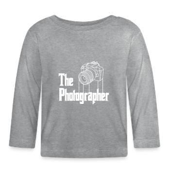 photographe - T-shirt manches longues bio Bébé - gris chiné - Devant