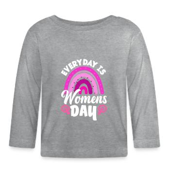 Feminism Feminist - Organic Baby Long Sleeve T-Shirt - heather grey - Front