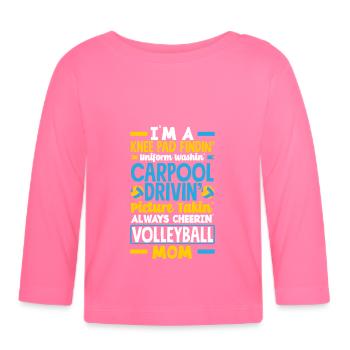 Lustiges Volleyball Geschenk - Baby Bio-Langarmshirt - Azalea - Vorne