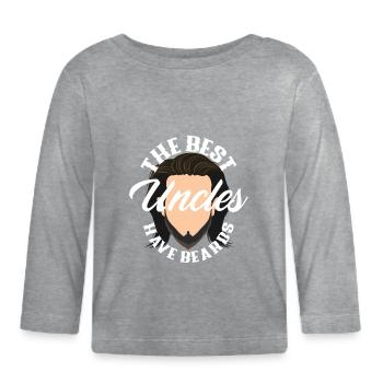 Beard Care Beard Lover Men Beard - Organic Baby Long Sleeve T-Shirt - heather grey - Front