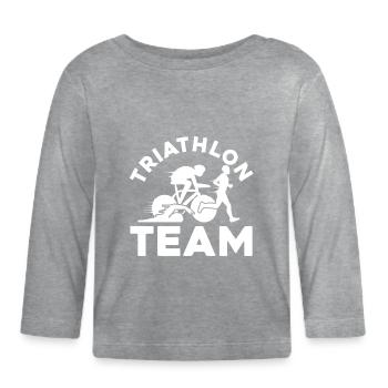Triathlon - Organic Baby Long Sleeve T-Shirt - heather grey - Front