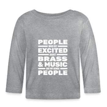 Sax Saxophone Saxophone Musician Jazz - Organic Baby Long Sleeve T-Shirt - heather grey - Front