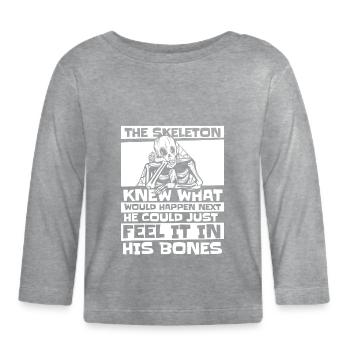 Halloween - T-shirt manches longues bio Bébé - gris chiné - Devant