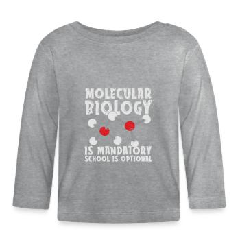 Biologie Biologe Schule Molekularbiologe - Baby Bio-Langarmshirt - Grau meliert - Vorne