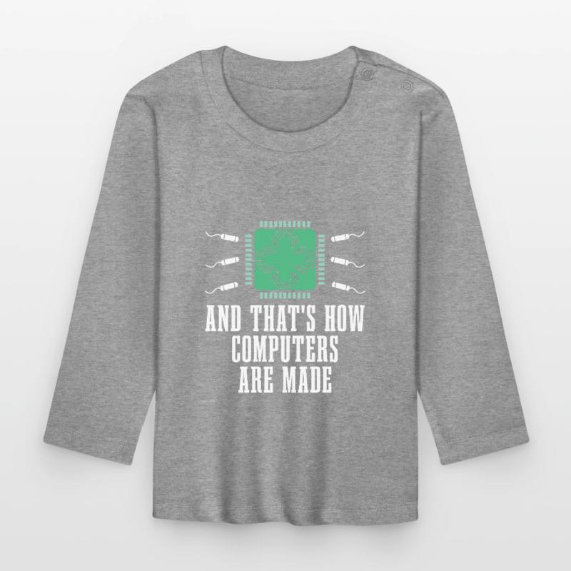 Entwickler Coder Programmierer Mikrochip Baby Bio-Langarmshirt