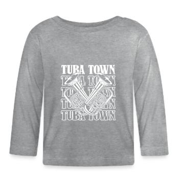 Fanfare procession tuba - Organic Baby Long Sleeve T-Shirt - heather grey - Front