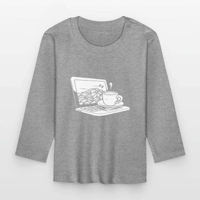 Entwickler Coder Programmierer Kaffee Baby Bio-Langarmshirt