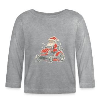 Hobbygärtner Garten - Baby Bio-Langarmshirt - Grau meliert - Vorne