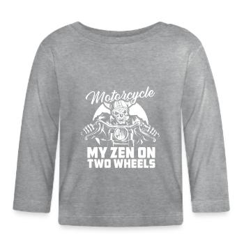 Motorrad Biker Moto Moto Thérapie - T-shirt manches longues bio Bébé - gris chiné - Devant