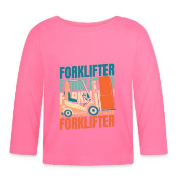 Forklift Forklift Driver - Organic Baby Long Sleeve T-Shirt - azalea - Front