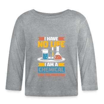 Chemical laboratory assistant - Organic Baby Long Sleeve T-Shirt - heather grey - Front