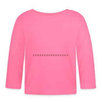 Line dashed - Organic Baby Long Sleeve T-Shirt - azalea - Front