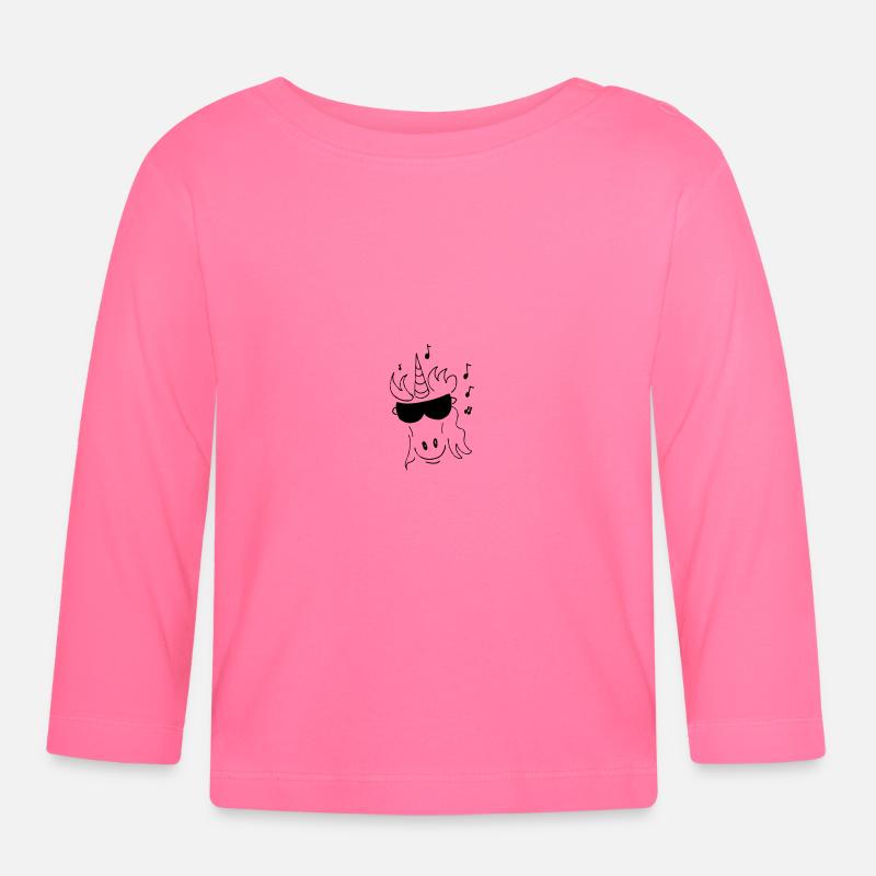088 einhorn - Baby Bio-Langarmshirt - Azalea