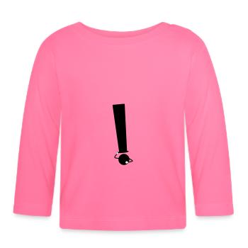 Humoristique Point d'exclamation - T-shirt manches longues bio Bébé - rose azalée - Devant