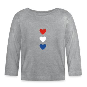 Amour Pays-Bas Hollande - T-shirt manches longues bio Bébé - gris chiné - Devant
