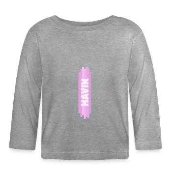 Maiden name Havin - Organic Baby Long Sleeve T-Shirt - heather grey - Front