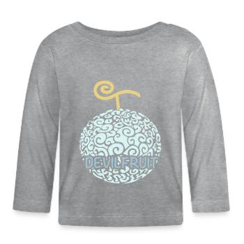 devil-fruit - T-shirt manches longues bio Bébé - gris chiné - Devant