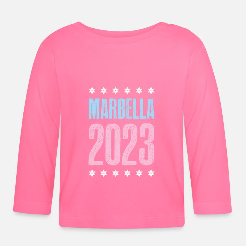 Marbella 2023 - Baby Bio-Langarmshirt - Azalea