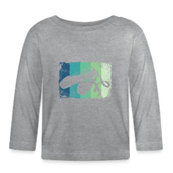 Ballettschuhe Vintage Frau Ballerina - Baby Bio-Langarmshirt - Grau meliert - Vorne
