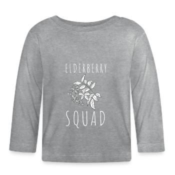Sirop de sureau Boisson Flu Sambucus Homéopathe - T-shirt manches longues bio Bébé - gris chiné - Devant