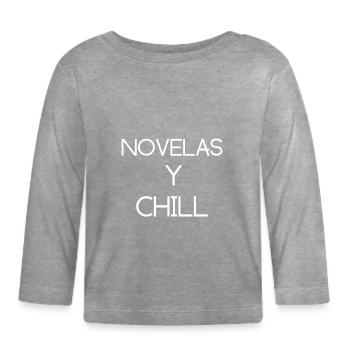 Telenovela Columbianas, émissions hispaniques et feuilletons - T-shirt manches longues bio Bébé - gris chiné - Devant