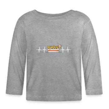 Cheese Curds Gravy Mix Canada Poutine - T-shirt manches longues bio Bébé - gris chiné - Devant
