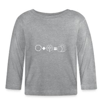 Beaucoup de choses peuvent arriver en 3 jours, Hallelujah Pâques - T-shirt manches longues bio Bébé - gris chiné - Devant