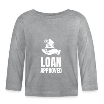 Loan Heartbeat - Agent de crédit Courtier hypothécaire - T-shirt manches longues bio Bébé - gris chiné - Devant