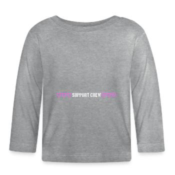 Support Crew Heart Love - Organic Baby Long Sleeve T-Shirt - heather grey - Front
