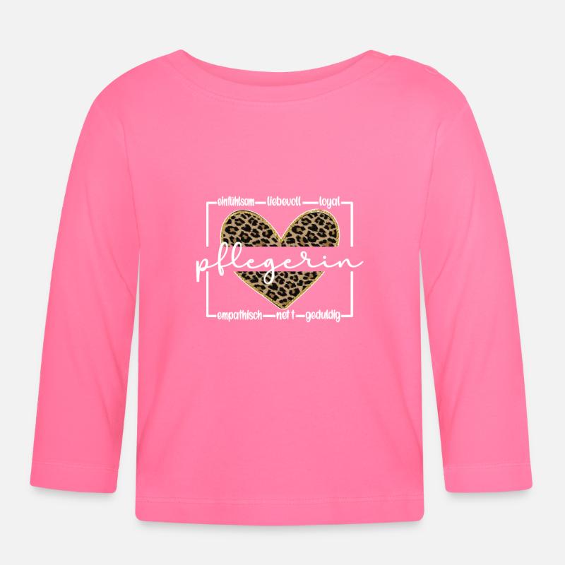Pflegerin Pflegekraft Krankenpflegerin Geschenk - Baby Bio-Langarmshirt - Azalea