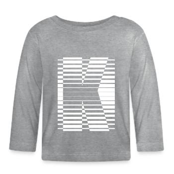 LETTER K - Organic Baby Long Sleeve T-Shirt - heather grey - Front