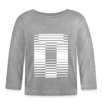INITIAL T - Organic Baby Long Sleeve T-Shirt - heather grey - Front