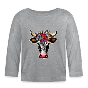 Muh-tiful II - T-shirt manches longues bio Bébé - gris chiné - Devant