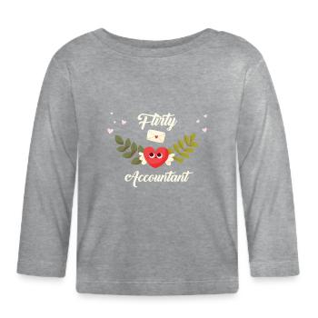 Comptable séduisant - T-shirt manches longues bio Bébé - gris chiné - Devant