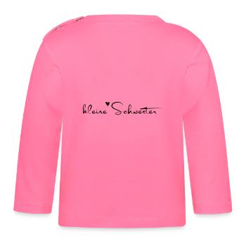 Kleine Schwester - Baby Bio-Langarmshirt - Azalea - Hinten