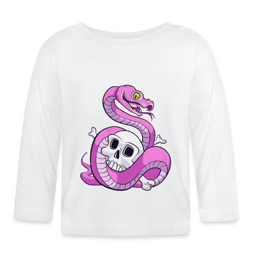 Pink Python (No Text) - Vauvan luomuruopitkähihainen paita
