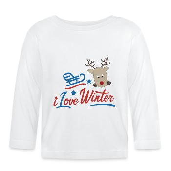 Winter - Baby Bio-Langarmshirt - Weiß - Vorne