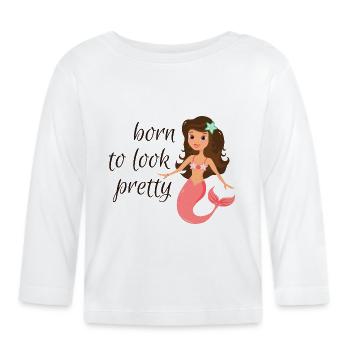 Mermaid - Organic Baby Long Sleeve T-Shirt - white - Front