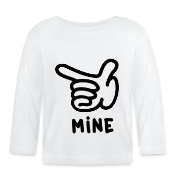 mine_f1 - Baby Bio-Langarmshirt - Weiß - Vorne
