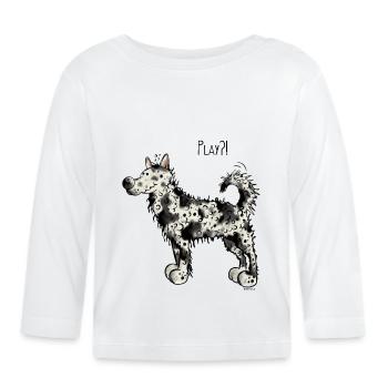 Mudi Play - Baby Bio-Langarmshirt - Weiß - Vorne