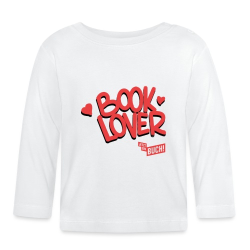 Booklover (rot) - Baby Bio-Langarmshirt